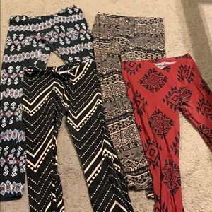 4 Pairs of Patterned Leggings